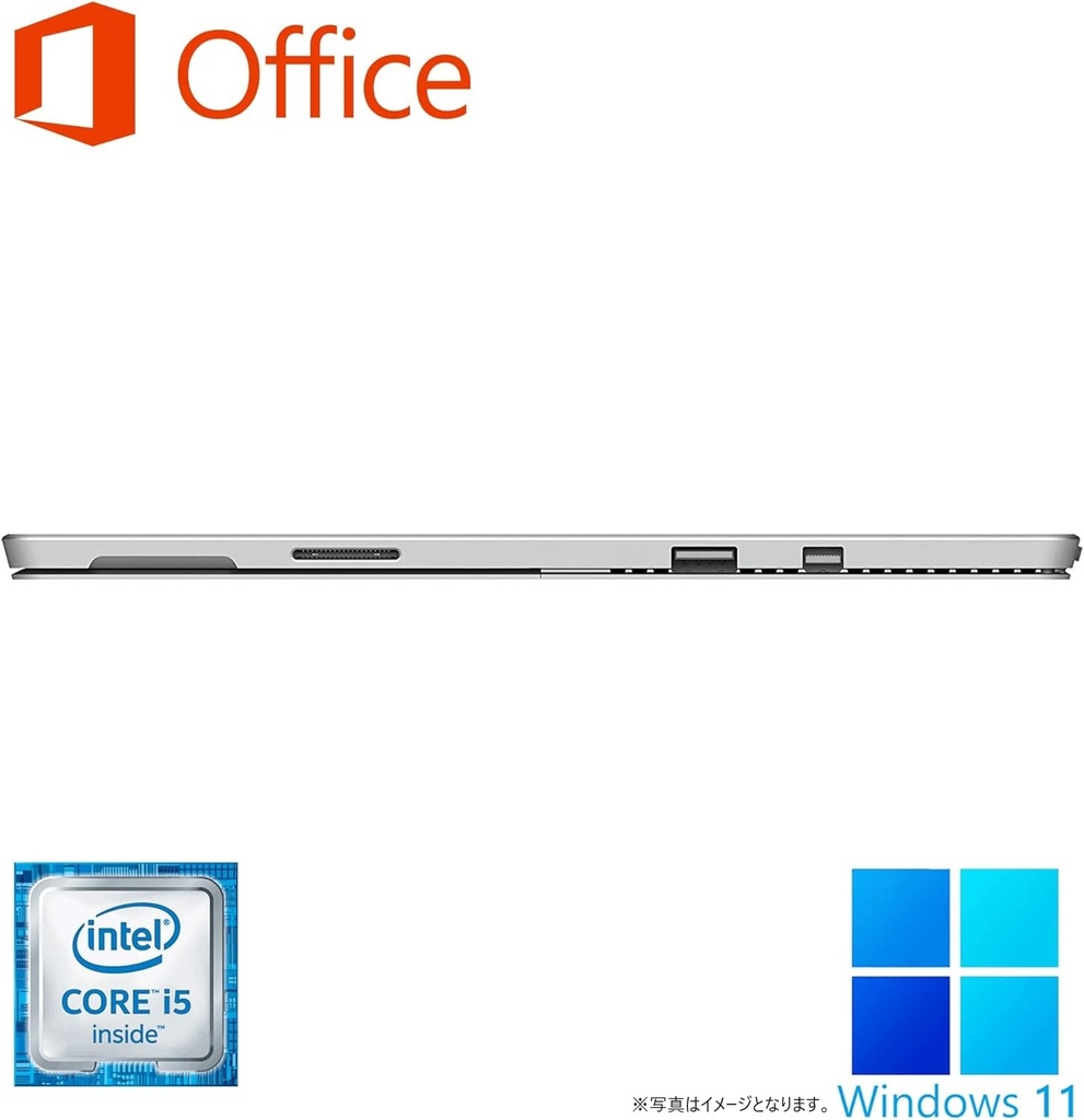 Surface Pro5/12.3型2K液晶（u200e2736 x 1824）/タッチパネル/Win 11 Pro/MS Office Hu0026B 2019/Core  i5-7300U/WEBカメラ/WIFI/Bluetooth/8GB/256GB SSD (整備済み品) | Miracle